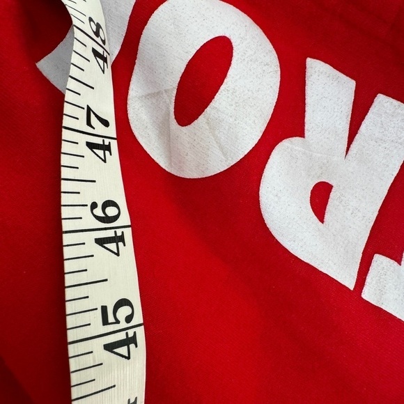 Ski Patrol Aspen Colorado Red White Hoodie Pullover Sweatshirt Spell Out Medium - Picture 12 of 16